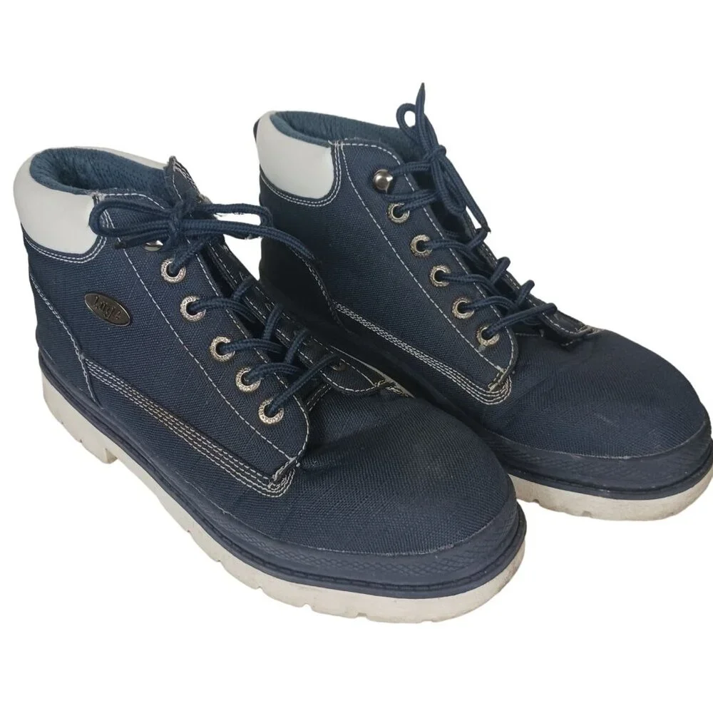 Lugz Drifter Ripstop Boot Mens Size 9 Blue Nylon Chukka Rugged Outdoor MDRST411